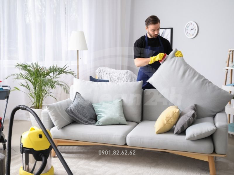 Các bước giặt ghế sofa nỉ tại nhà hiệu quả và an toàn