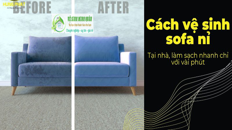 Hướng dẫn chi tiết cách giặt ghế sofa nỉ tại nhà quận Tân Phú (2025)