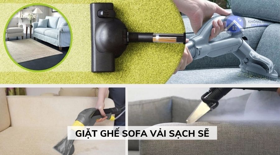 Quy trình giặt ghế sofa vải từng bước chi tiết