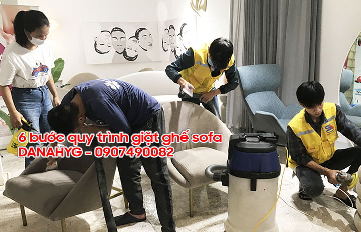 Quy trình giặt ghế sofa vải chuyên nghiệp tại Cần Giuộc