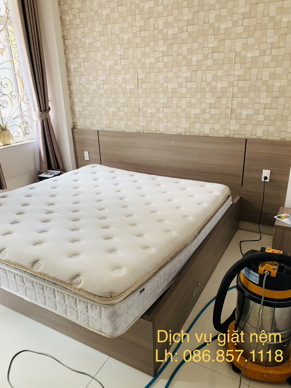Quy trình giặt nệm cao su chuyên nghiệp tại Dĩ An: Đảm bảo sạch sâu và an toàn