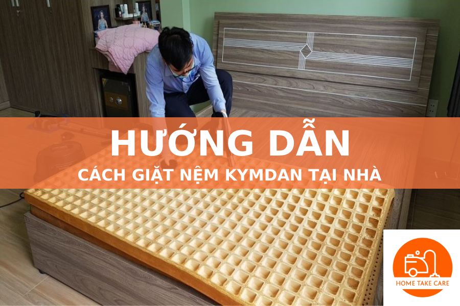 Quy trình giặt nệm Kymdan chuyên nghiệp tại nhà Dĩ An (Mô tả: Trình bày chi tiết quy trình giặt nệm Kymdan tại nhà, từ khâu chuẩn bị đến hoàn thành, đảm bảo hiệu quả làm sạch và bảo vệ nệm.)