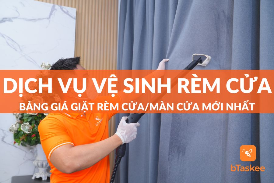 Quy trình giặt rèm cửa tại nhà chuyên nghiệp của chúng tôi tại Hóc Môn