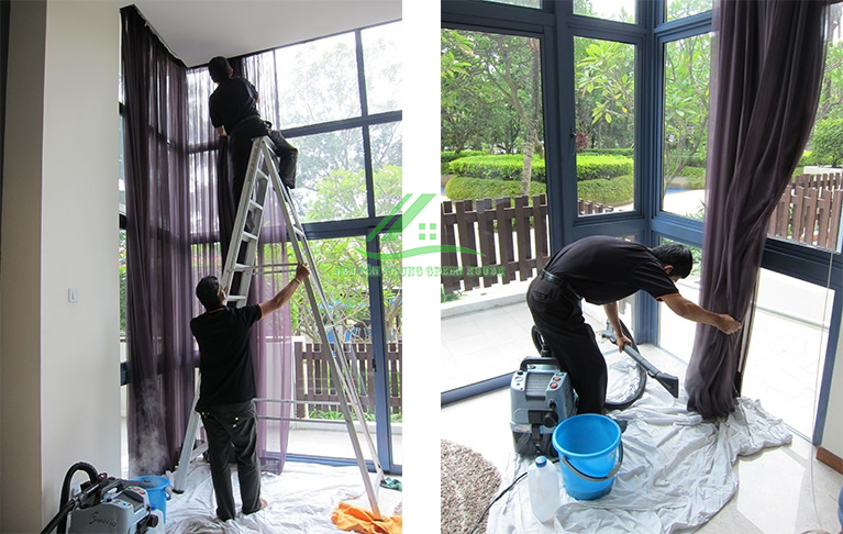 Quy Trình Giặt Rèm Cửa Chuyên Nghiệp Tại Chung cư Thái Sơn Bình Tân