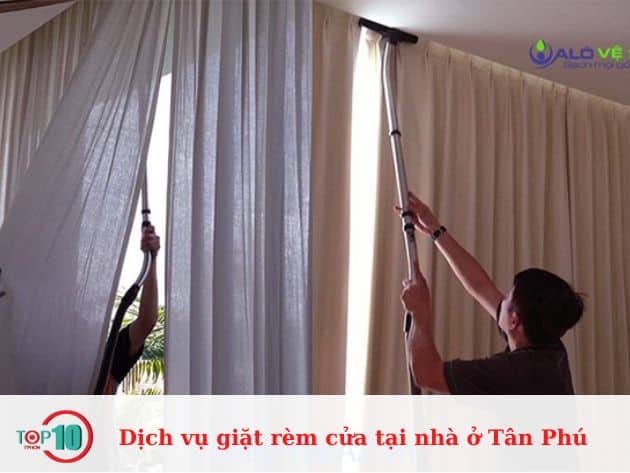 Quy trình giặt rèm cửa chuyên nghiệp tại nhà của chúng tôi (Tân Phú)