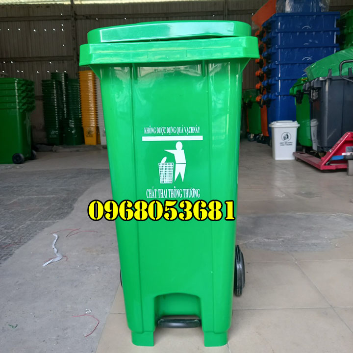 Hướng dẫn đặt mua thùng rác nhựa đạp chân 120L tại Quận Bình Chánh qua số điện thoại 0939326008