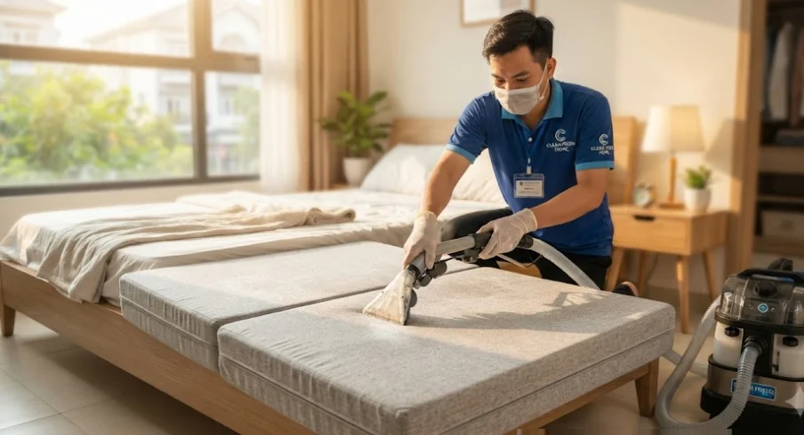 Giặt Đệm Bông Ép Bình Chánh Trọn Gói - Giá Tốt Nhất 2026 - giặt đệm bông ép bình chánh dịch vụ chuyên nghiệp tại nhà