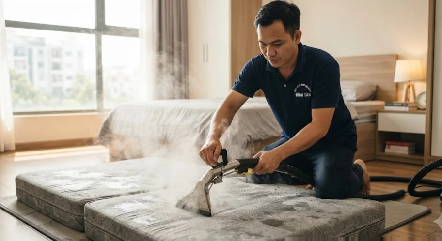 Giặt Đệm Bông Ép Bình Tân Trọn Gói - Báo Giá Mới Nhất - giặt đệm bông ép bình tân chuyên sâu tại nhà