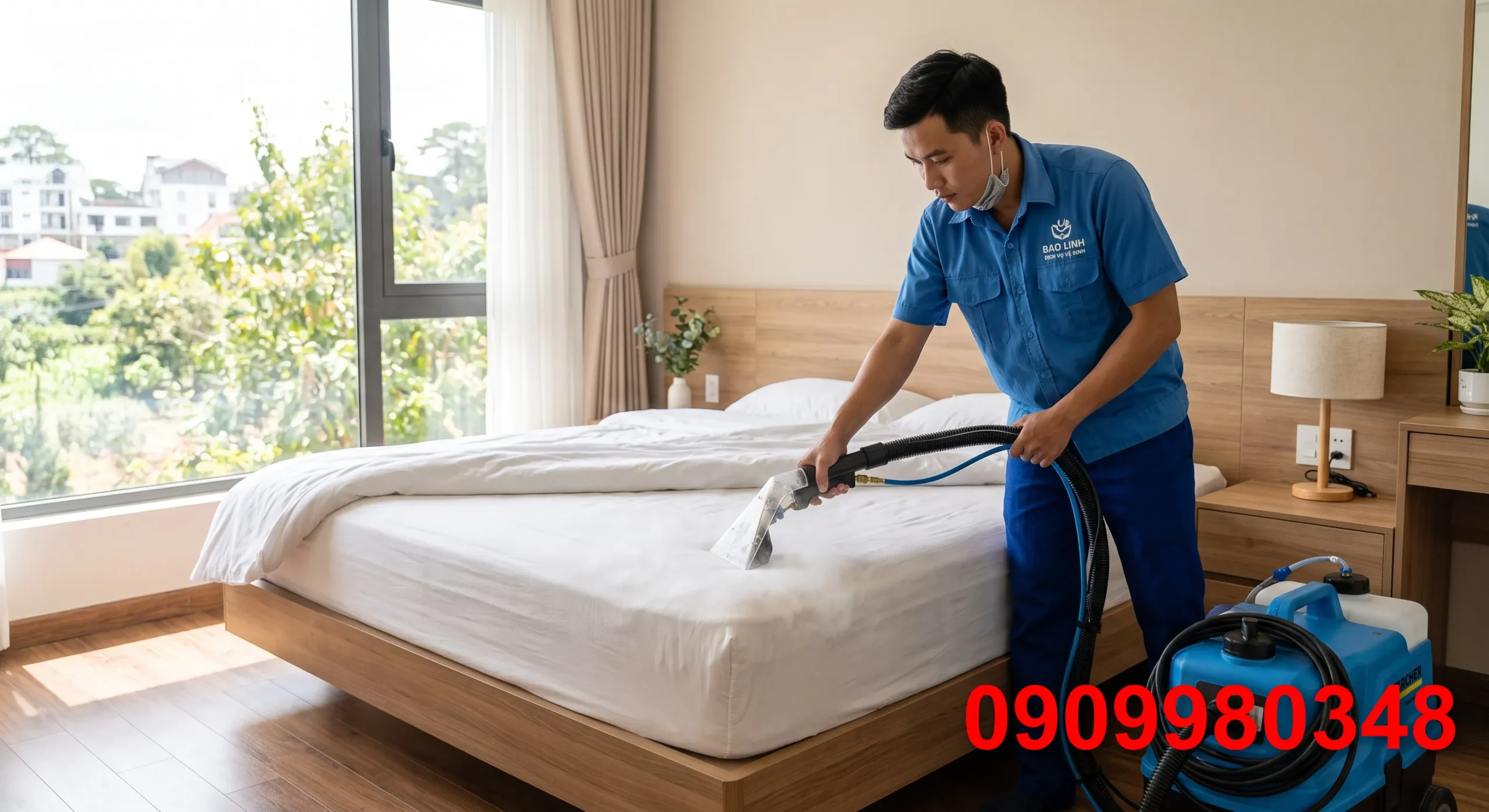 Giặt Nệm Dĩ An Tại Nhà Uy Tín | Sạch Bẩn, Diệt 99% Vi Khuẩn