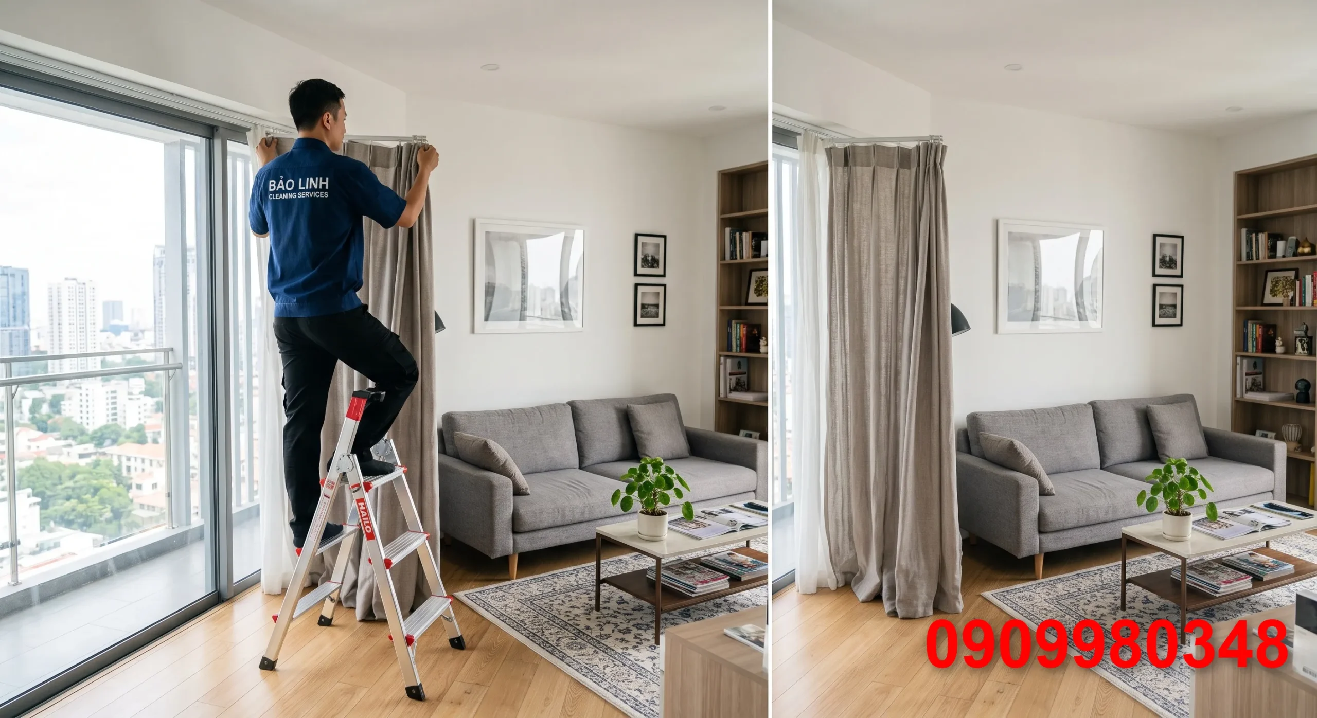 Giặt Rèm Cửa Quận 7 Tại Nhà | Bảng Giá Trọn Gói Mới Nhất