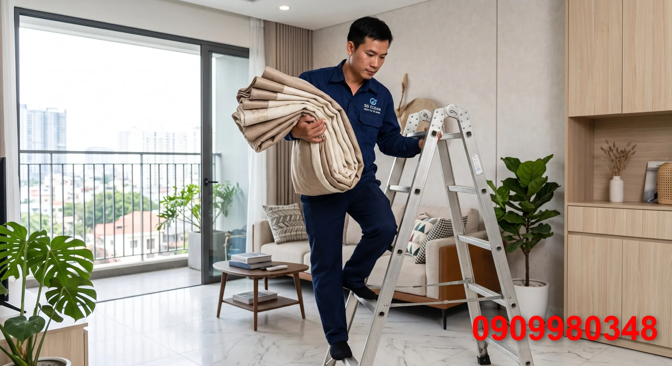 Giặt Rèm Cửa Lái Thiêu Bình Dương Tại Nhà Chỉ Từ 45K/Kg