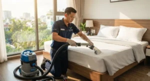 vệ sinh nệm tại nhà thủ dầu một chuyên nghiệp sạch khuẩn