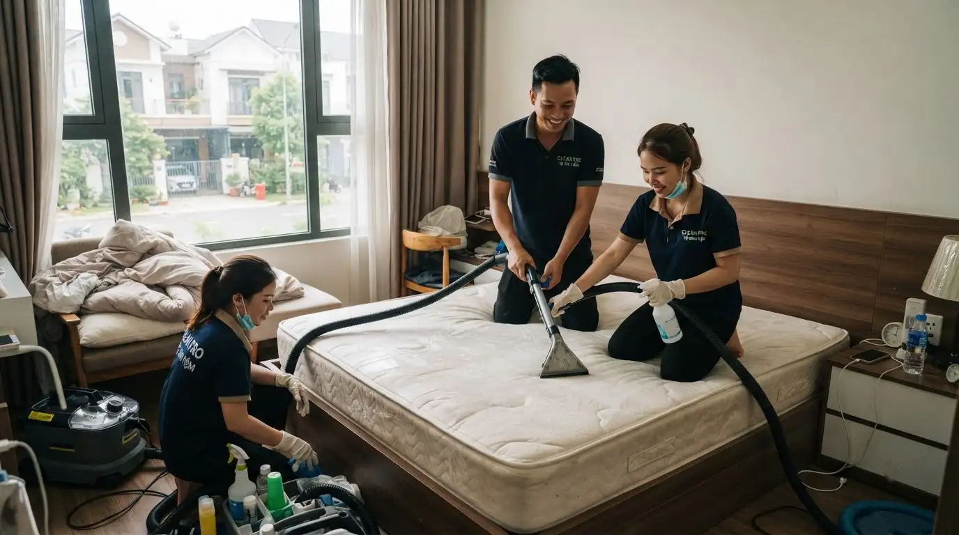 Giặt Nệm Cao Su Gò Vấp Diệt Khuẩn, Lấy Ngay Giá Rẻ - ve-sinh-nem-thu-duc-s1